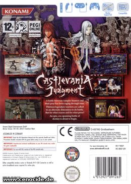 CASTLEVANIA - JUDGMENT (WII) - BACK
